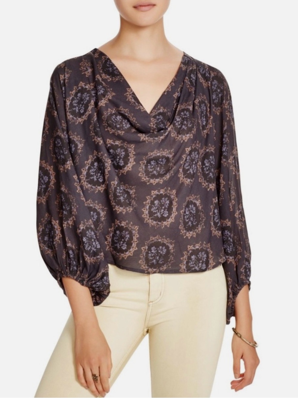 Free People Cowling Around Blouse